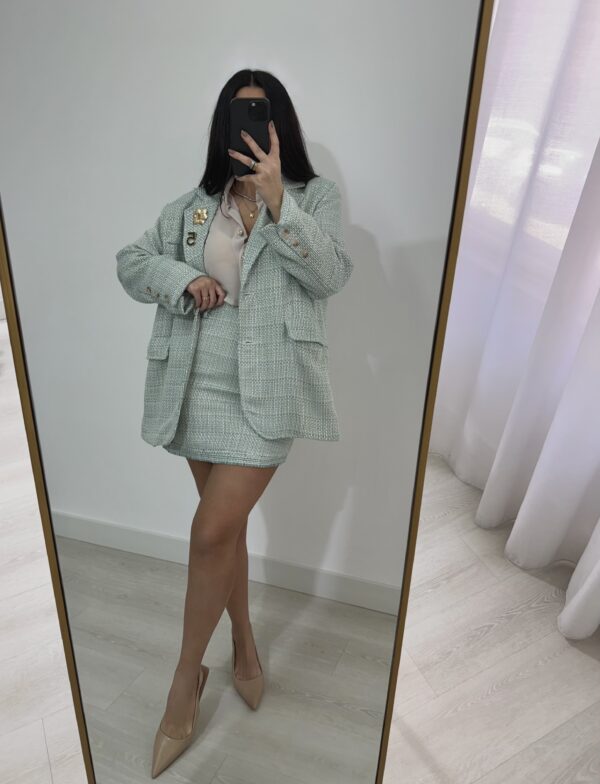 GONNA IN TWEED GREEN LIGHT - immagine 2