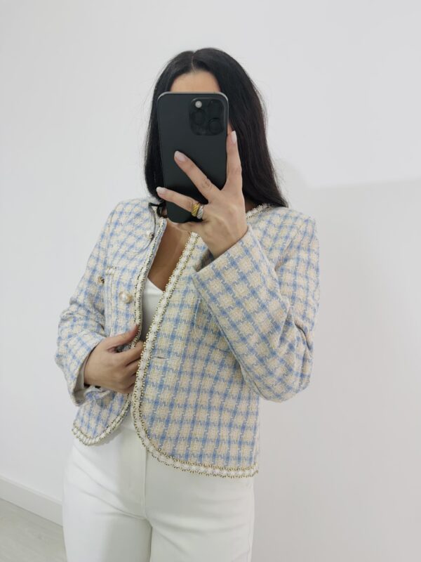 GIACCA IN TWEED CON PERLE - immagine 6