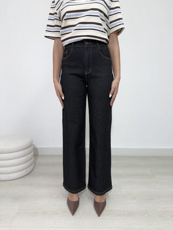 JEANS NERO WIDE LEG - immagine 2