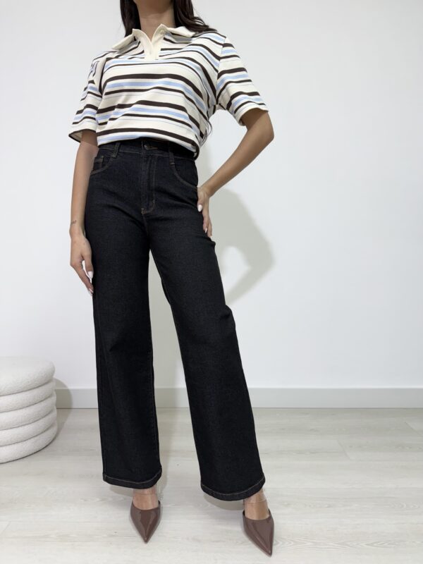 JEANS NERO WIDE LEG