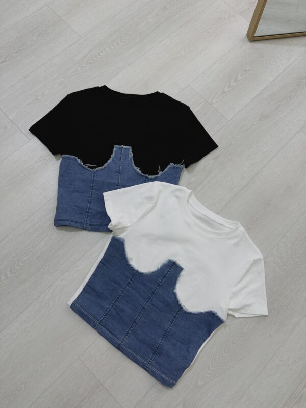 T-SHIRT CON CORPETTO A JEANS