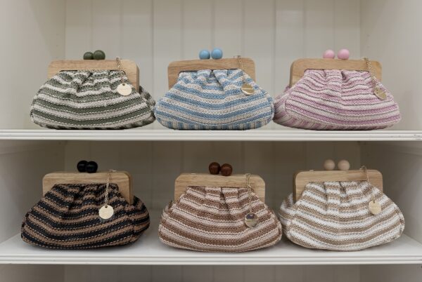 BORSA PASTICCINO RIGHE - immagine 2