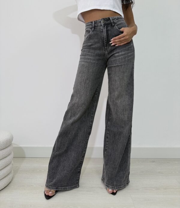 JEANS WIDE LEG SUMMER GRIGIO - immagine 2