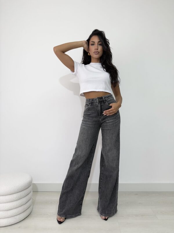 JEANS WIDE LEG SUMMER GRIGIO