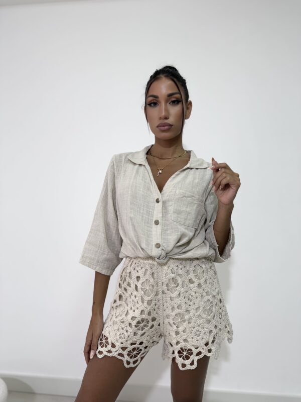 CAMICIA EFFETTO LINO