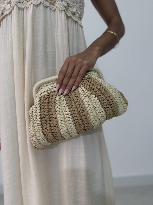 BORSA PASTICCINO A RIGHE - immagine 2