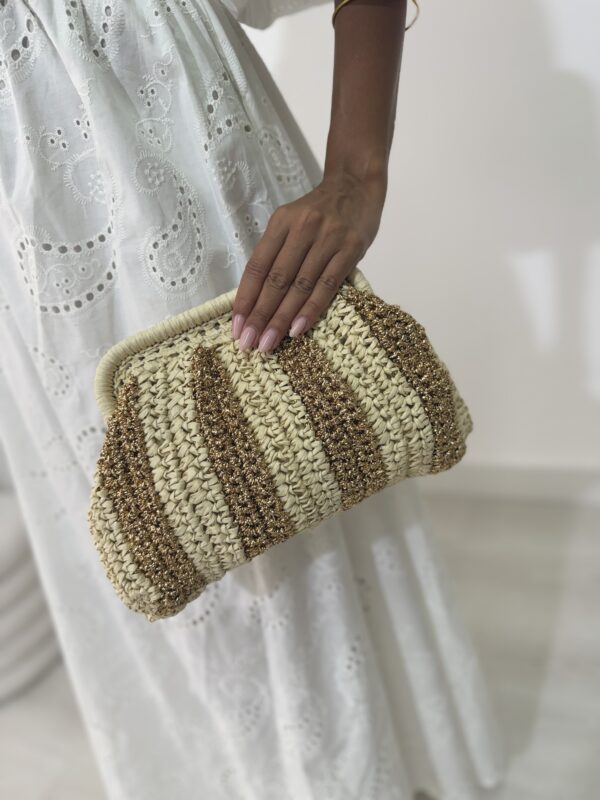 BORSA PASTICCINO A RIGHE - immagine 4