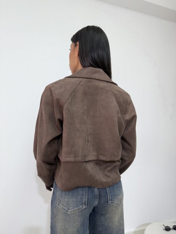 TRENCH CROP IN CAMOSCIO - immagine 8