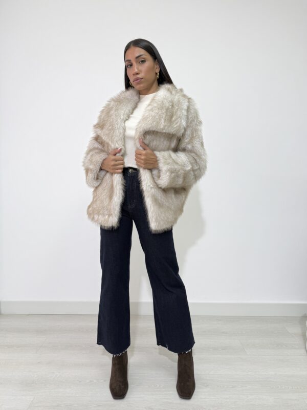 JEANS BLU WIDE LEG TAGLIO LASER - immagine 4