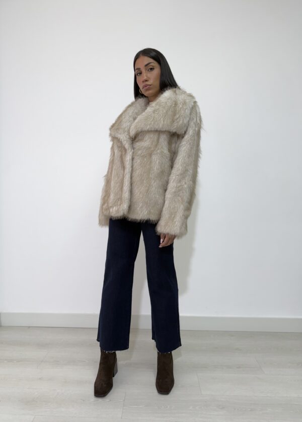JEANS BLU WIDE LEG TAGLIO LASER - immagine 3