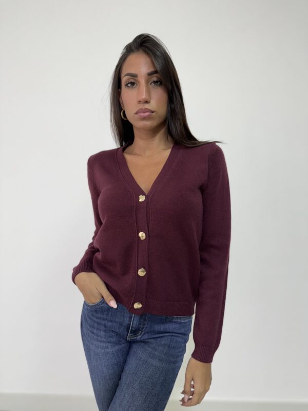 CARDIGAN CON BOTTONE GOLD VINTAGE - immagine 6