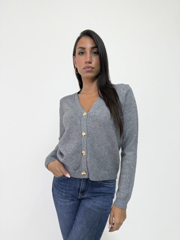 CARDIGAN CON BOTTONE GOLD VINTAGE - immagine 4