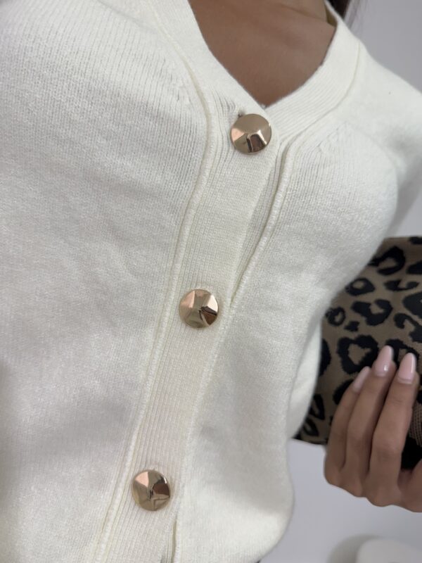 CARDIGAN CON BOTTONE GOLD VINTAGE - immagine 2
