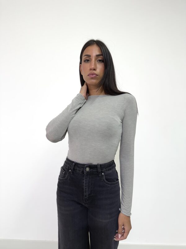 JEANS NERO WIDE LEG SFRANGIATO - immagine 3