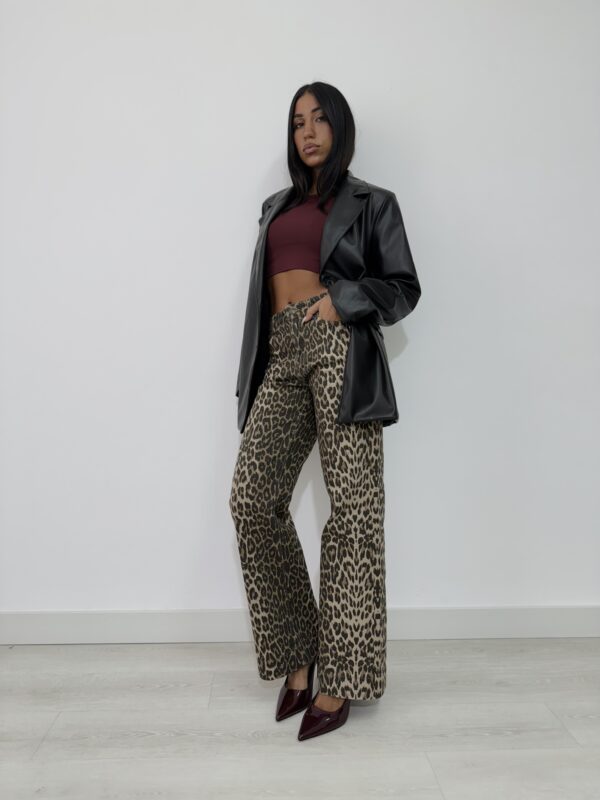 JEANS ANIMALIER WIDE LEG
