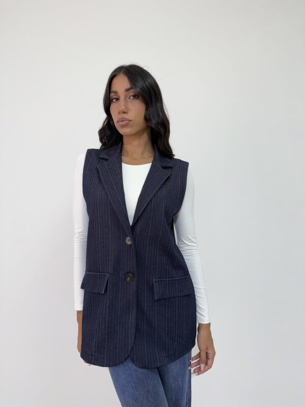 GILET GESSATO BLU DENIM