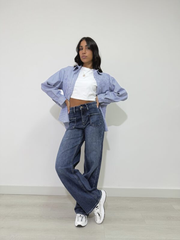 JEANS STRAIGHT LEG CON TASCHE FRONTALI