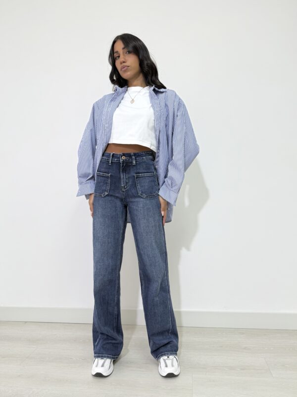 JEANS STRAIGHT LEG CON TASCHE FRONTALI - immagine 3