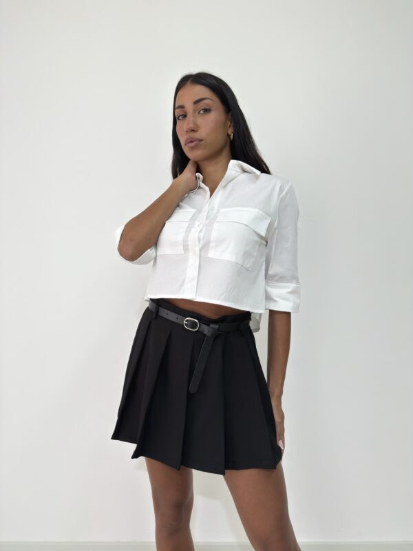 CAMICIA CROP DI COTONE - immagine 4