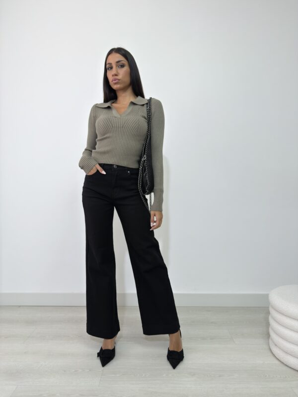 JEANS WIDE LEG NERO