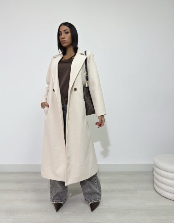 CAPPOTTO IN PANNO CON CINTURA - immagine 5