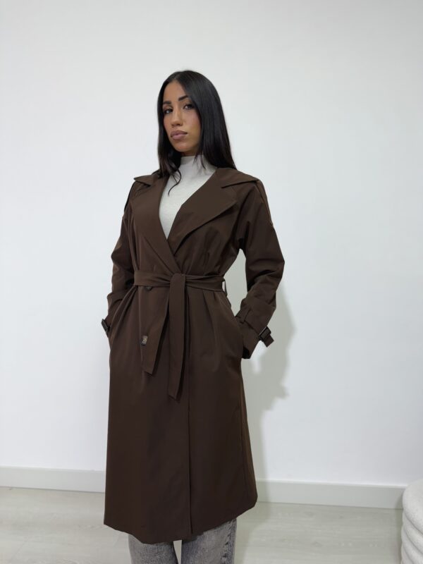 TRENCH CACAO 100% COTONE - immagine 2